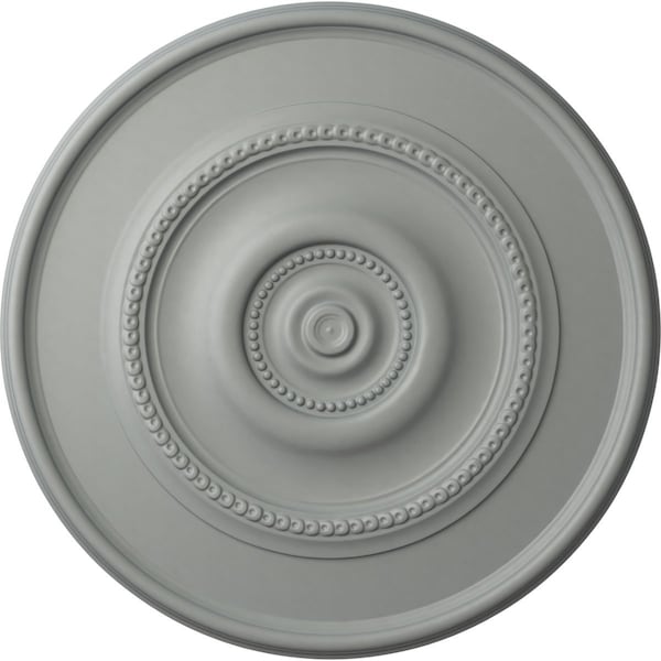 Ekena Millwork Traditional Reece Ceiling Medallion (Fits Canopies up to 5 7/8"), 24 3/8"OD x 1 1/8"P, Primed White CM24RE - main